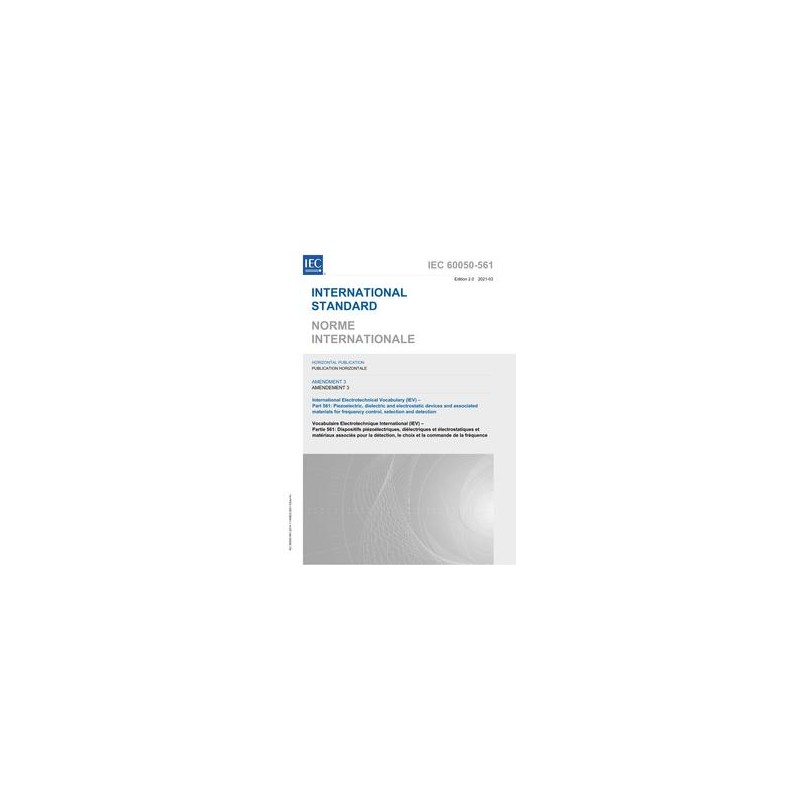 IEC 60050-561 Amd.3 Ed. 2.0 b:2021