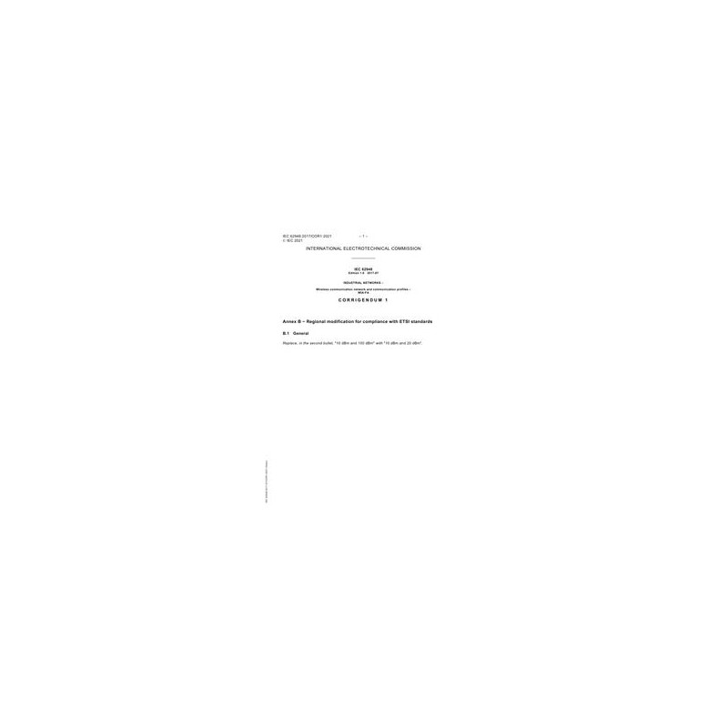 IEC 62948 Cor.1 Ed. 1.0 en:2021