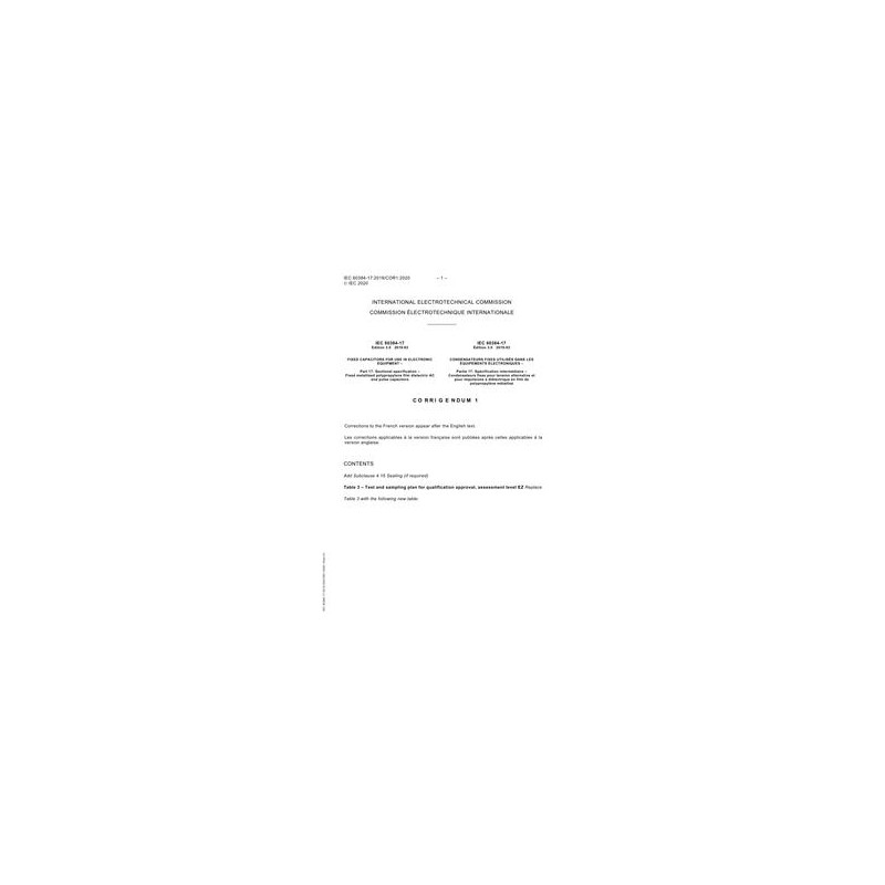 IEC 60384-17 Ed. 3.0 b Cor.1:2020