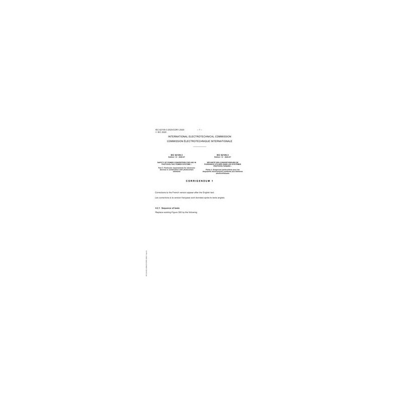 IEC 62109-3 Ed. 1.0 b Cor.1:2020